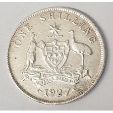 AUSTRALIA 1927 . ONE SHILLING . FULL ADVANCE AUSTRALIA . FULL CENTRE DIAMOND